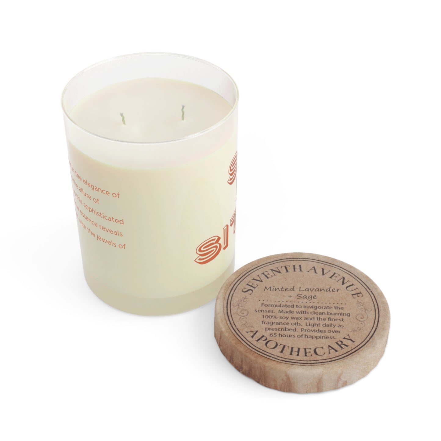 Stay Pawsitive Scented Candle - Full Glass, 11oz