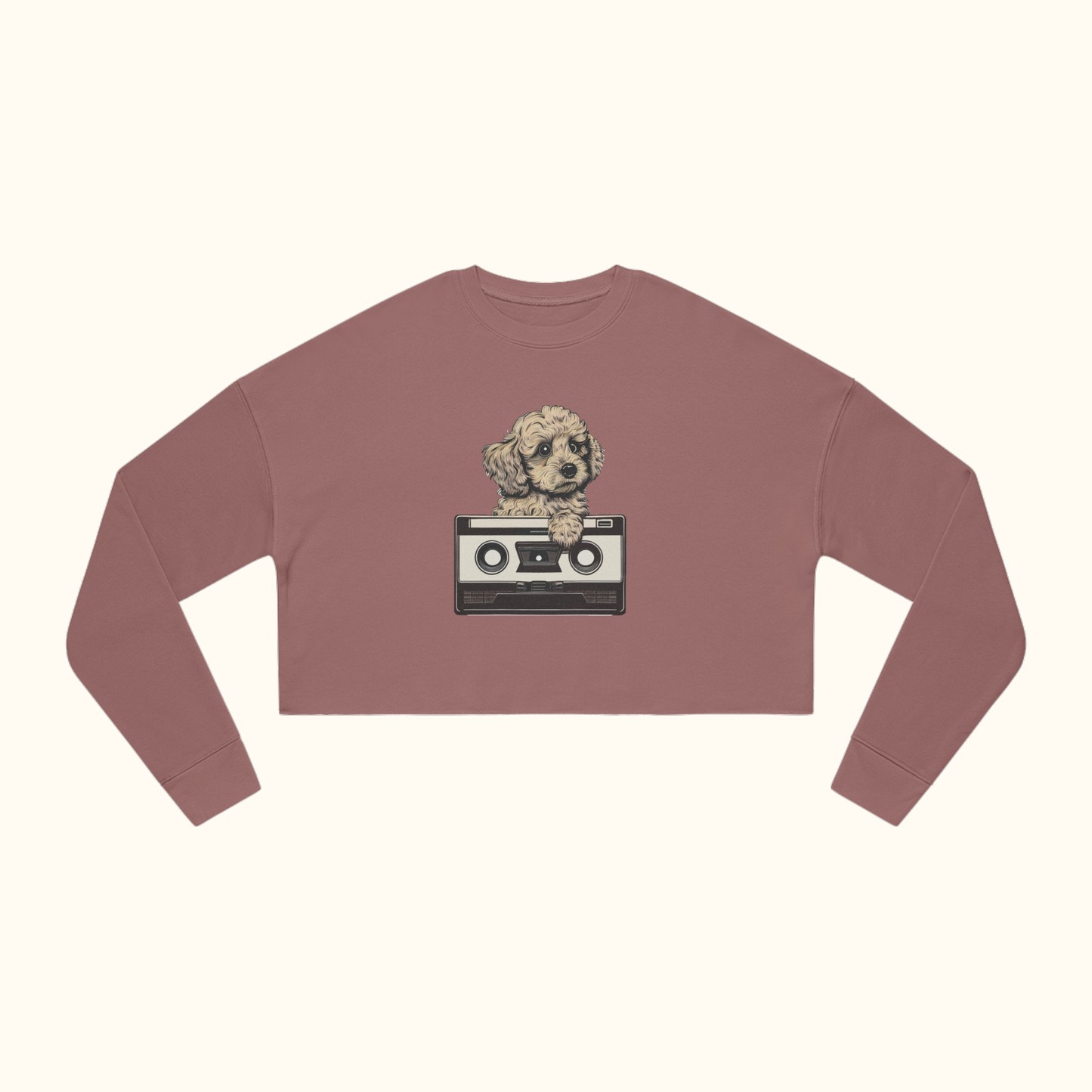 Retro Cassette Women's Cropped Sweatshirt