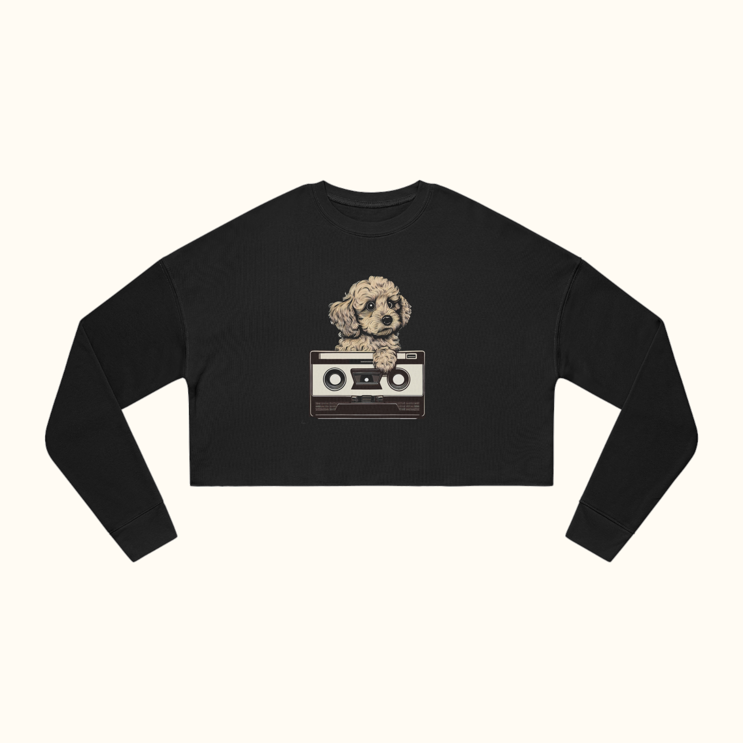 Retro Cassette Women's Cropped Sweatshirt